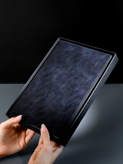 Ежедневник недатированный ESCALADA, А5+, 160 л., арт. 70583/ 10 ФЛАНСТЕР СИНИЙ (кожзам: 175х245 мм, мягкий переплёт, запаянный край, съёмная обложка, материал обложки: искусственная кожа "Фланстэр"; способ крепления блока: вставной блок, ниткошвейный