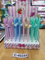 Ручка гелевая "Милкшейк", 0,5мм, с брелком, 4 цвета микс, С-40249