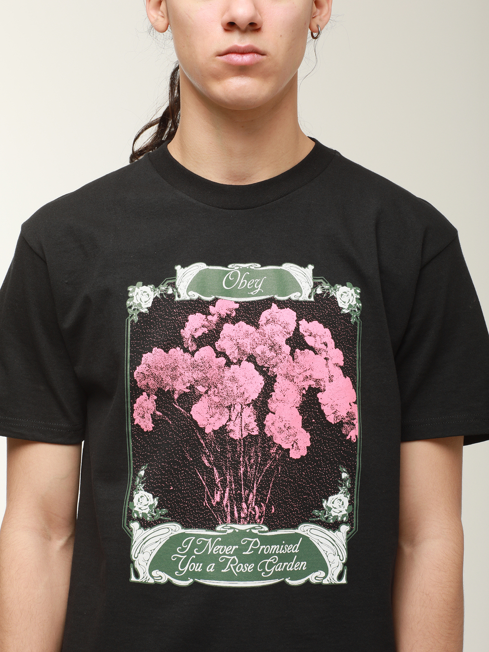 Мужская Футболка Obey Rose Garden
