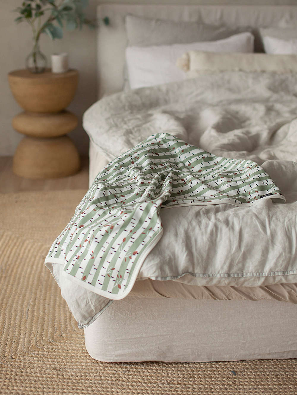 Двусторонний плед Mjölk Birch Trees