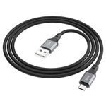 Кабель HOCO X86 USB-microUSB 2.4A 1м Silicone Black