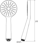 Душевая лейка X07P343 Flat S, 1 режим диаметр 100 мм (X07P343)