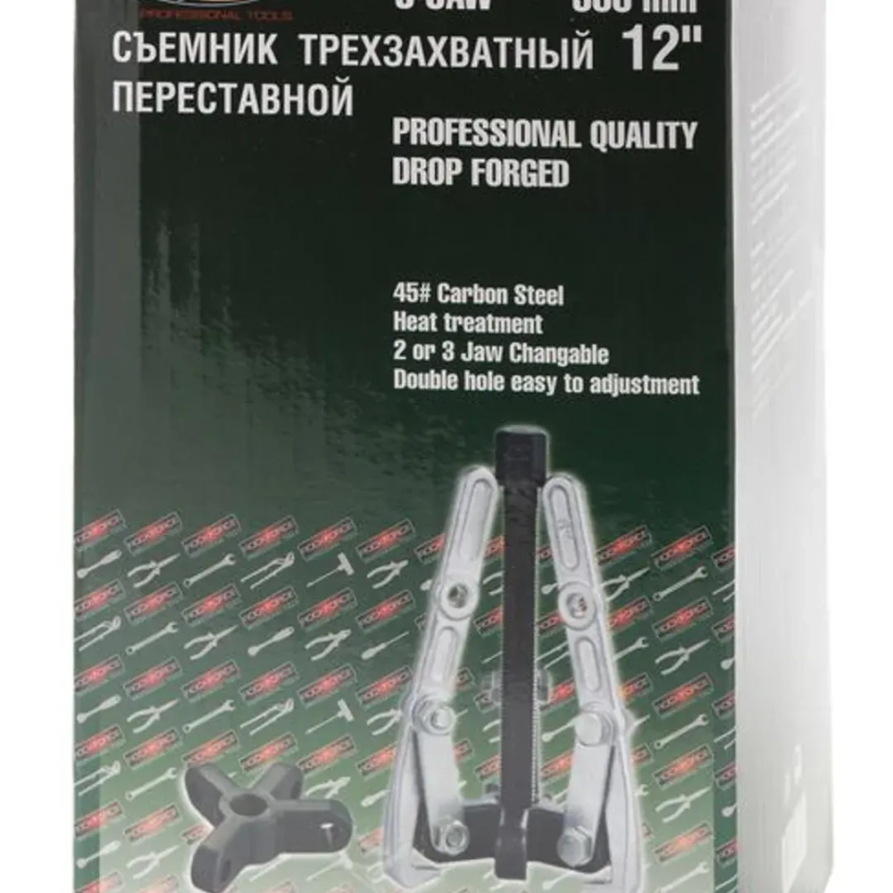 Съемник двух-трехзахватный переставной 4'' (? захвата- 100мм, длина лап- 100мм, лапы L-образные) RockForce##Rock FORCE RF-6590404