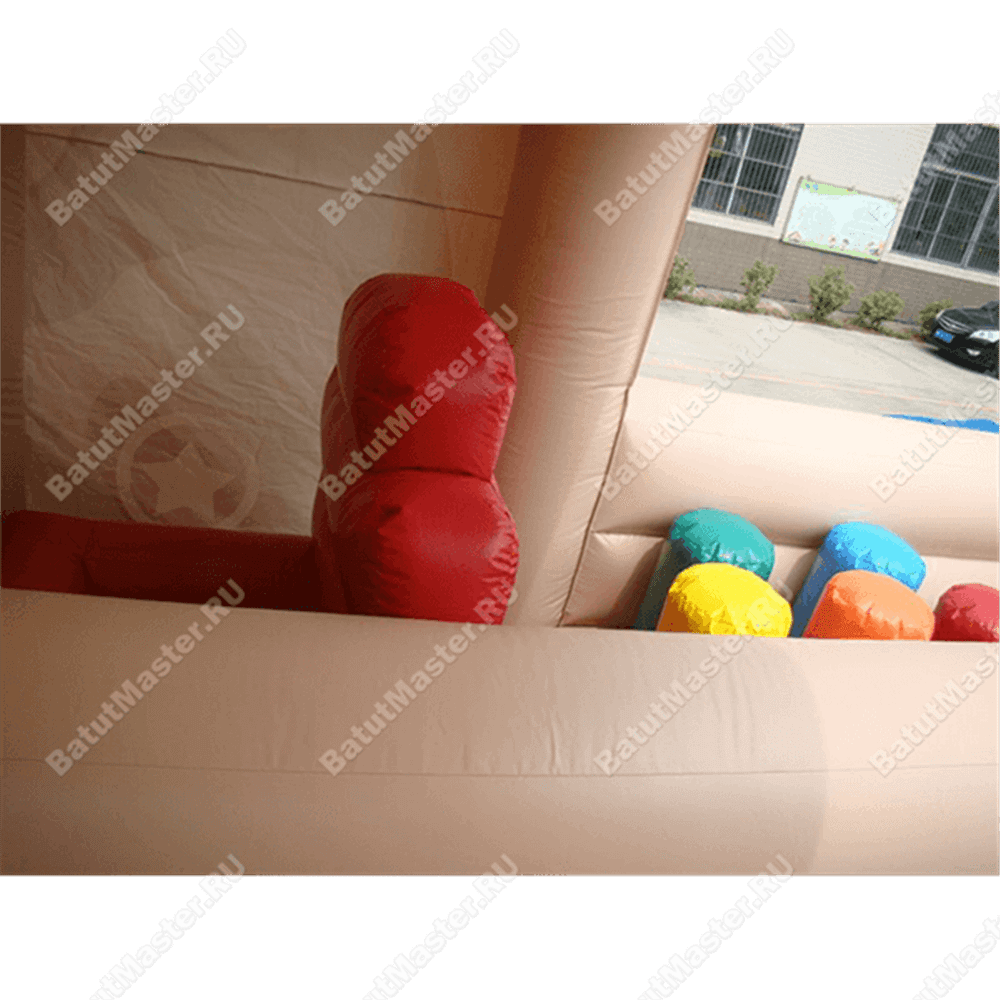 Коммерческий надувной батут "Военный автомобиль"