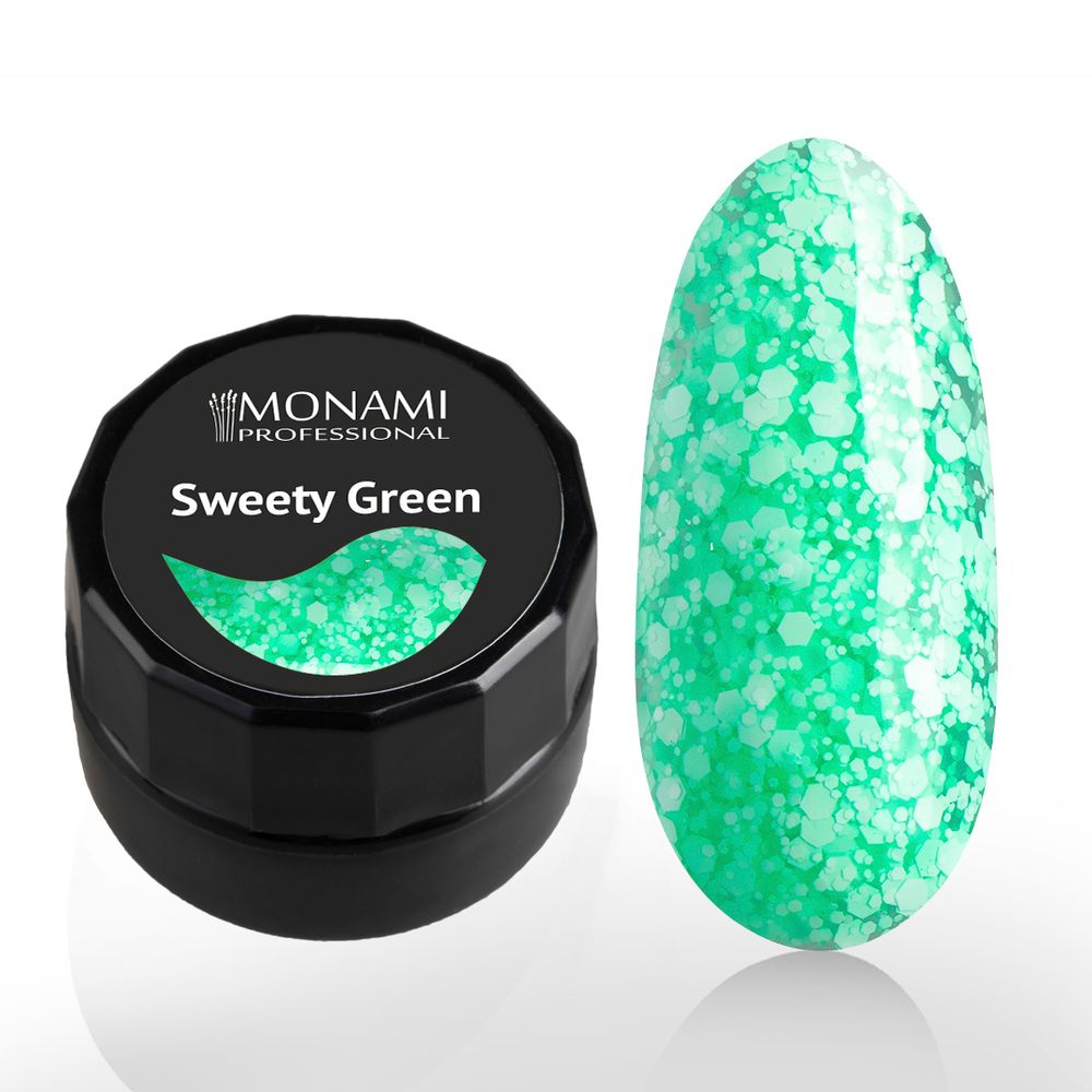 Monami, Гель-лак Sweety Green, 5 г