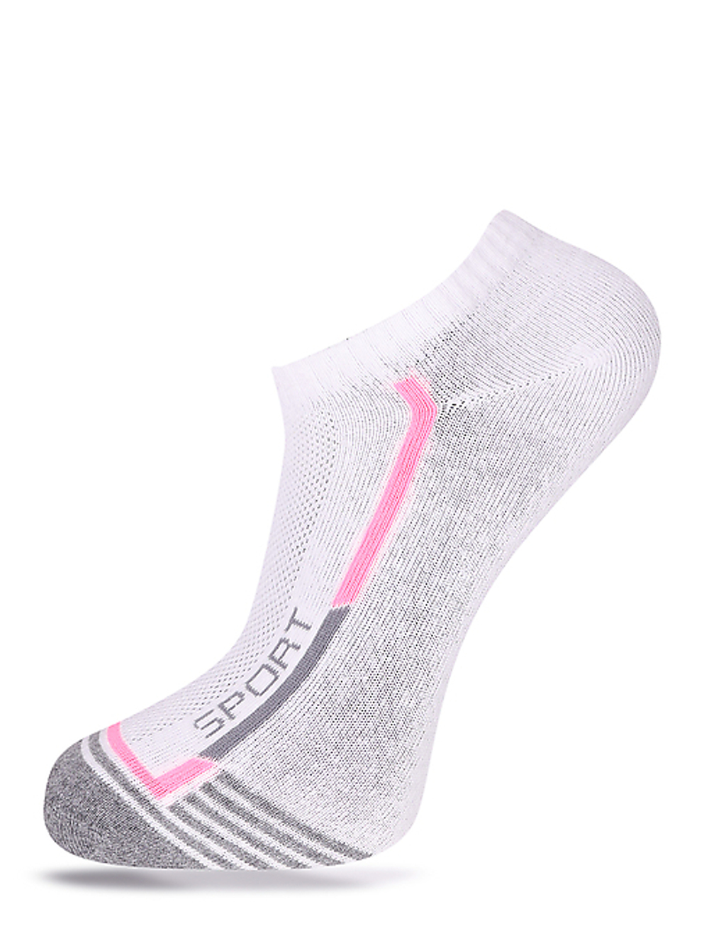 Носки мужские белый с розовым