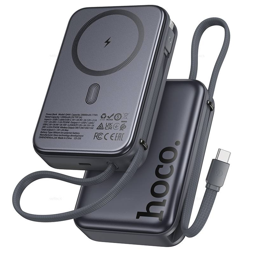 Портативный аккумулятор Hoco Q44A 20000mAh PD45W (metal grey)