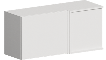 Кухня Модуль ШВУГ 1009 Графит / Белый Софт