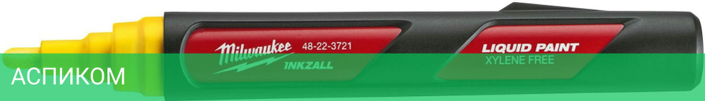 Маркер строительный Milwaukee Inkzall желтый (48223721)
