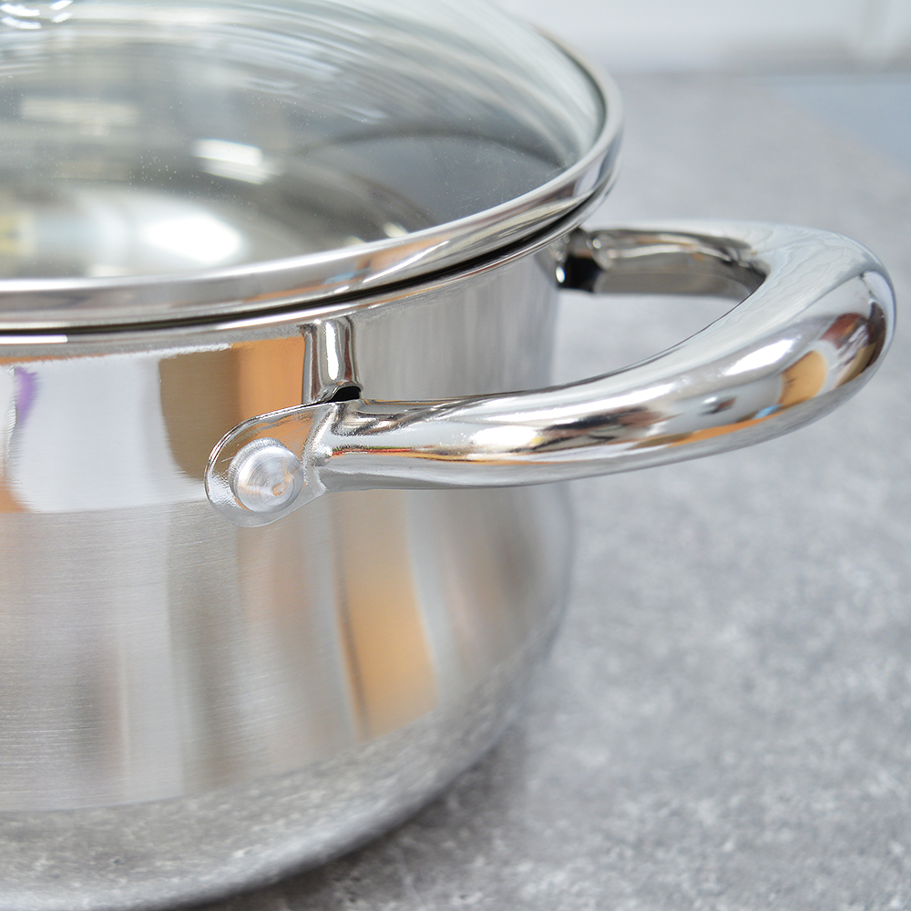 Набор кастрюль 3 предмета (2,7л, 3,6л, ковш 1,9л) нерж Bella Cucina BC-2141