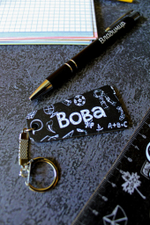 именной брелок фанера