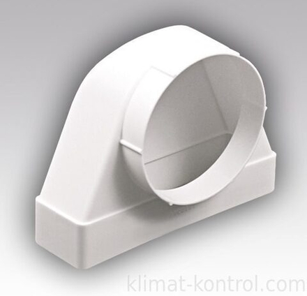 Соединитель угловой пластик 90° 55*110/D100 511СК10ФП ERA title=