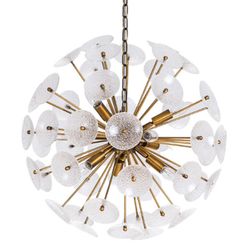 Подвесная Люстра Sputnik Textured Glass White Chandelier By Imperiumloft