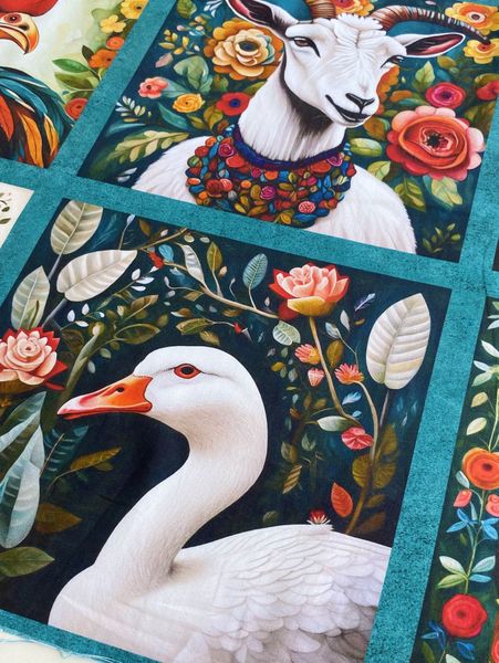 ДЕРЕВЕНСКИЕ ЛЮБИМЦЫ #3, купон, 100% хлопок Handmade Fabrics 8