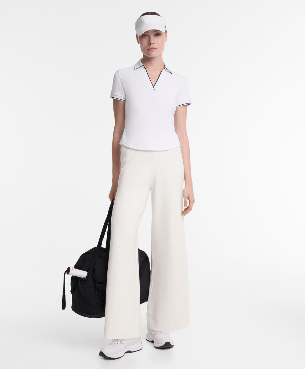 OYSHO Трикотажные брюки прямого кроя, белый