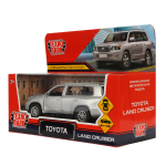 Модель ин. мет. "Toyota Land Cruiser" 12,5см, двери, серебристый, коробка CRUISER-13-SR (Технопарк)