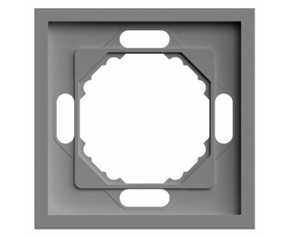 Рамка 1-местная с покрытием Soft Touch !!3 ШТУКИ !!, серия Эмили, PFR00-5001-10, платиново-серый, STEKKER 49962