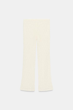 ZARA КРУЖЕВНЫЕ БРЮКИ, ЭКРЮ