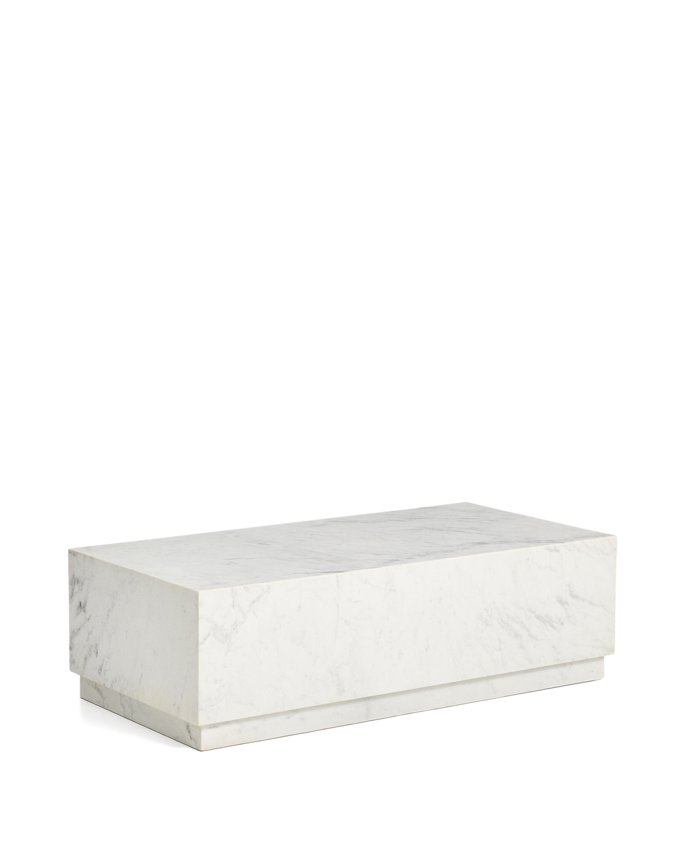 Журнальный столик Sorein из белого мрамора 100 x 50 см