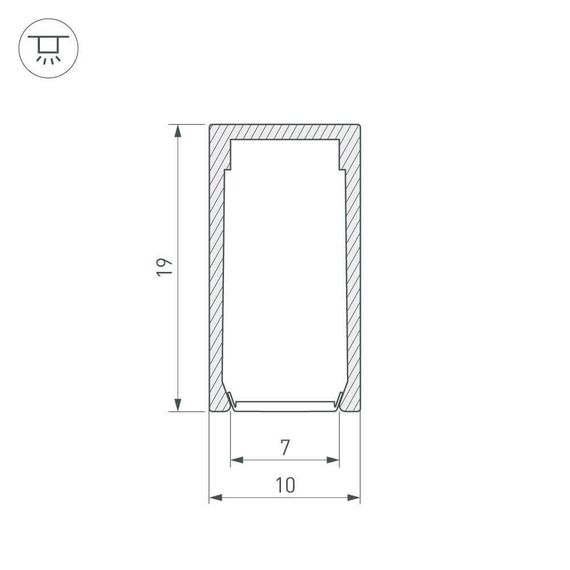 Профиль Arlight PIK-1019-2000 ANOD 023857