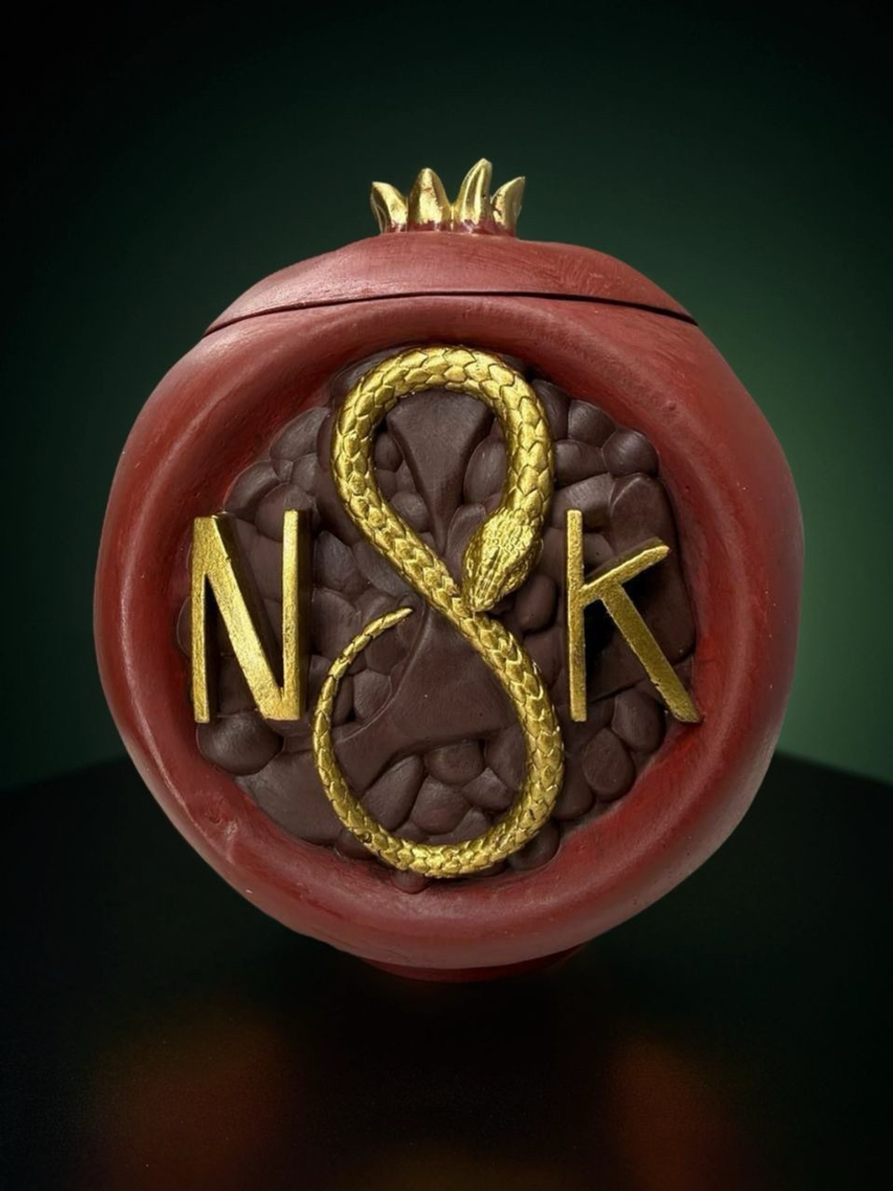 Аромасвеча «Гранат NK» в гипсовом стакане