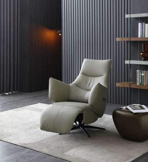 Кресло-реклайнер Everse, бежевая кожа