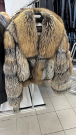 Шуба - кроп из лисы «крестовка» 45см