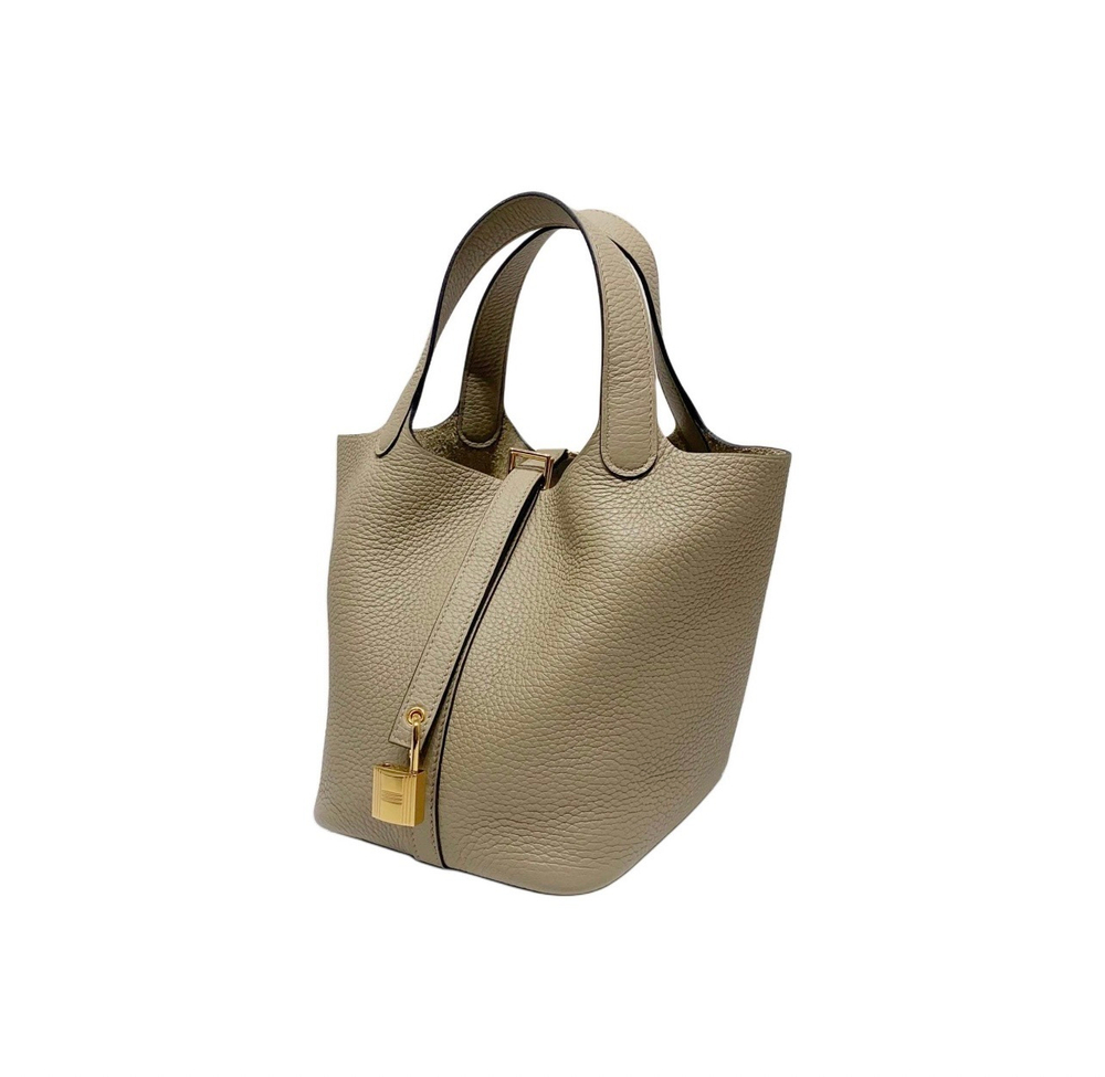 В наличии, Сумка Hermes Picotin 18 Beige Marfa Clemence bull calfskin, H056289CC8Q