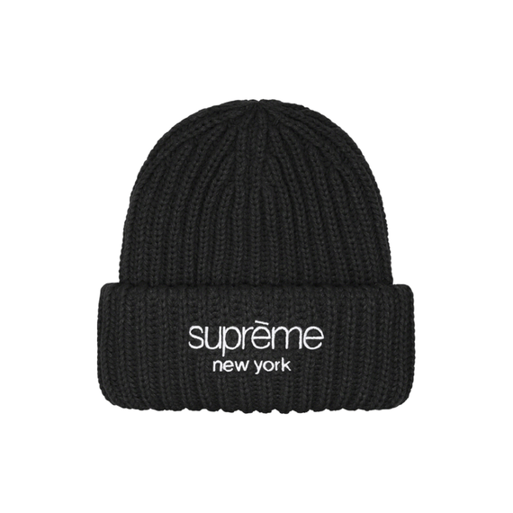 Supreme FW23 WEEK 15 CLASSIC LOGO CHUNKY RIBBED BEANIE