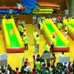 Надувная командная игра "Мокрые гонки"