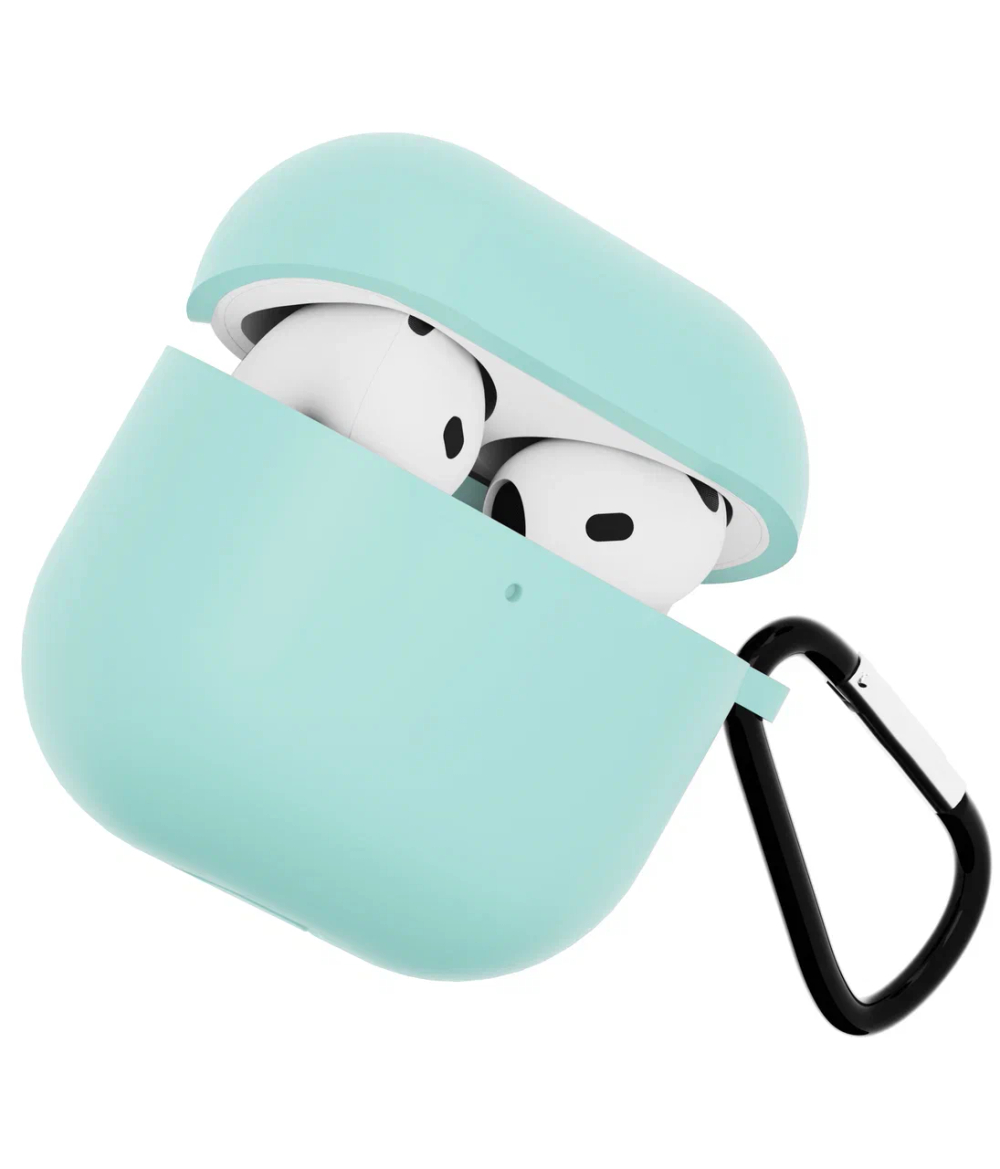 Чехол для Airpods 4 Gurdini силиконовый мятный