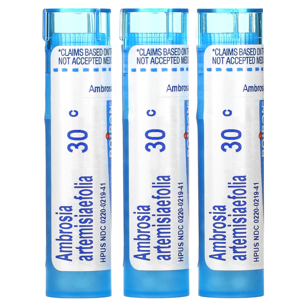 Boiron, средство от аллергии на амброзию, гранулы для рассасывания, 3 упаковки по 80 гранул