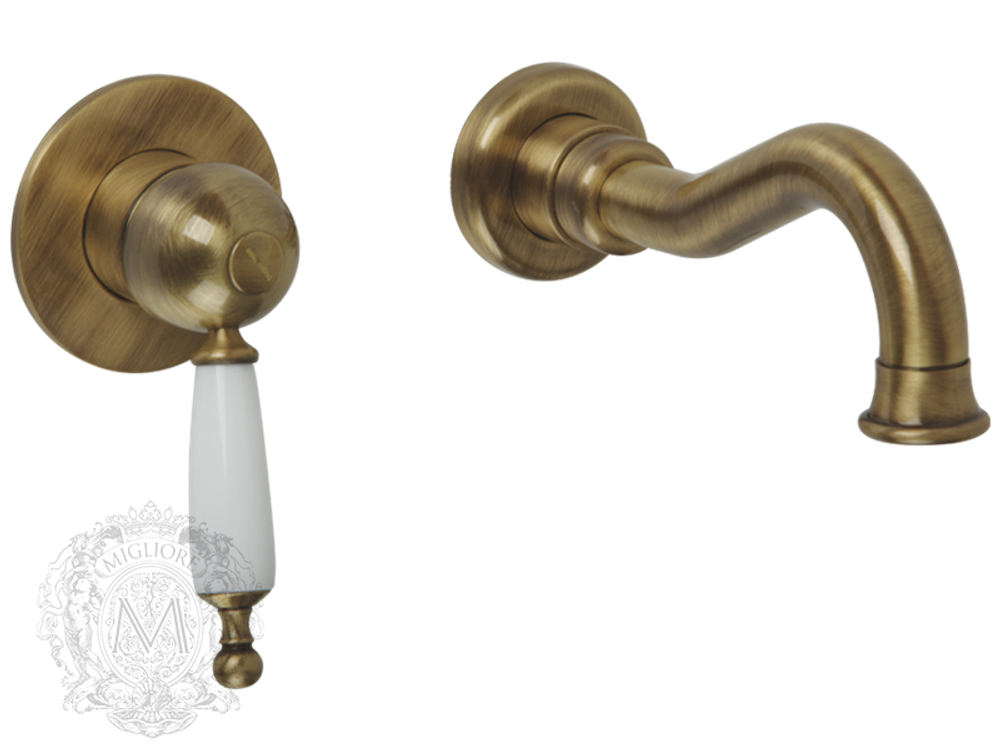 Смеситель для раковины настенный Migliore Oxford ML.OXF-6345.BI.BR бронза