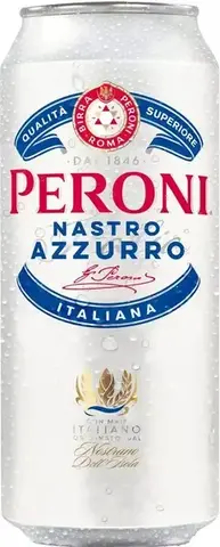 Пиво Перони Настро Аззурро / Peroni Nastro Azzurro 0.5 - банка