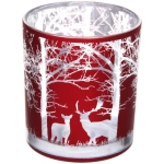 Подсвечник «Зимний лес» 7*7,8 см, Красный