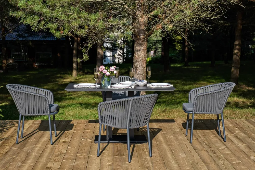 "Каффе Дабл" обеденная группа на 4 персоны, цвет "серый гранит"