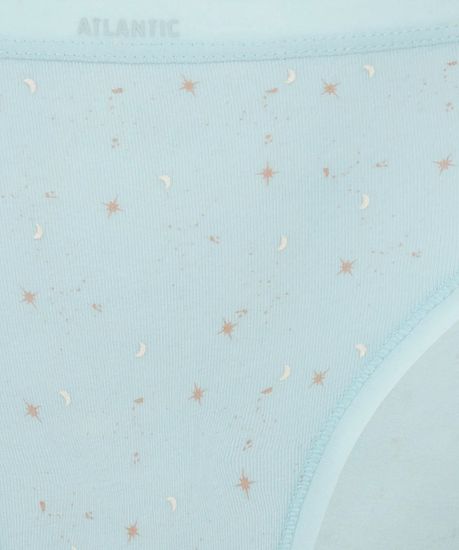 Женские трусы бикини (3шт) Atlantic 3LP-202, капучино + голубые + винные