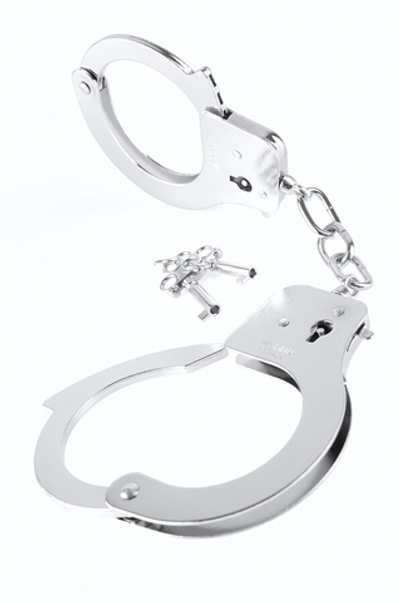 Металлические серебристые наручники Designer Metal Handcuffs (Цвет: серебро)