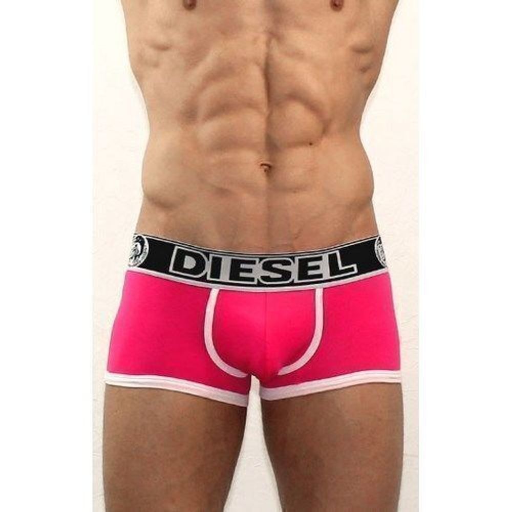 Мужские трусы боксеры малиновые Diesel Only the Brave Crimson Trunks DIS0180