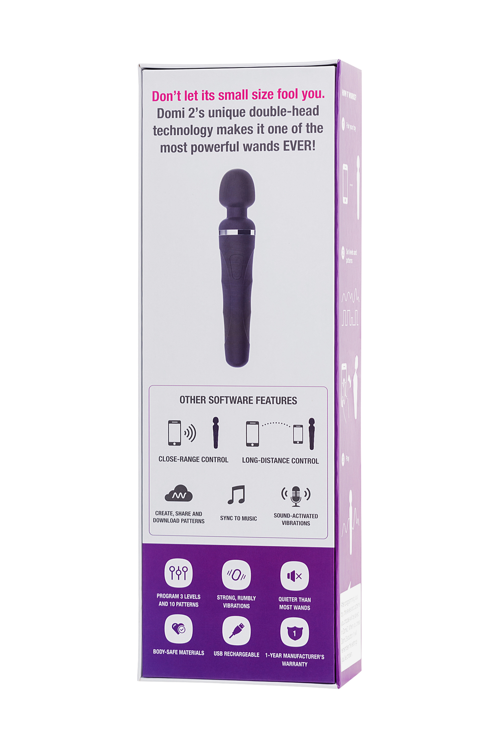 Вибромассажер Lovense Domi 2 черный 23,3 см