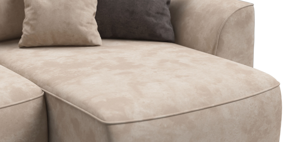 П-образный диван KING MODOOL Велюр Alkantara пепел