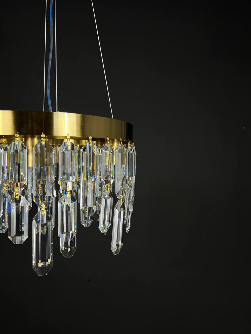 Люстра подвесная Lanbos QS.99571-400 T, 6 ламп Е14, 240 Вт, золотая