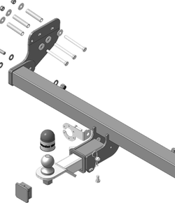 Фаркоп Motodor для KGM Torres 2023- (оцинк. Шар)(паспорт и сертификат в комплекте)(без электрики) 92804-E