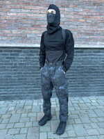 Костюм горка 6 флис / осень-зима / чёрный питон