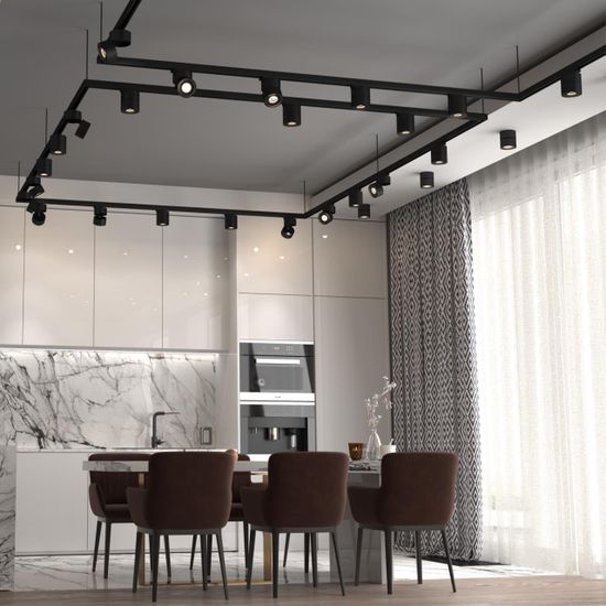 358779 PORT NT21 270 черный Трехфазный трековый светодиодный светильник IP20 LED 15W 4000K 1300Лм 100-265V GRODA