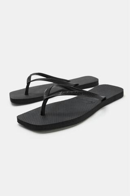 ZARA X HAVAIANAS ® САНДАЛИИ, ЧЕРНЫЙ