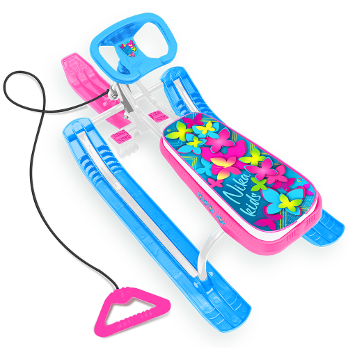 Снегокат Nika Тимка спорт 1+ С бабочками 3D ТС1+/БО