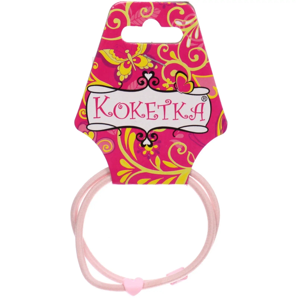 Резинки для волос 2шт «Грация», сердечки, микс 6 цветов, d-5,5см