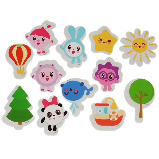 Набор стикеров Ева для ванны МАЛЫШАРИКИ 12 шт в сетке КАПИТОШКА