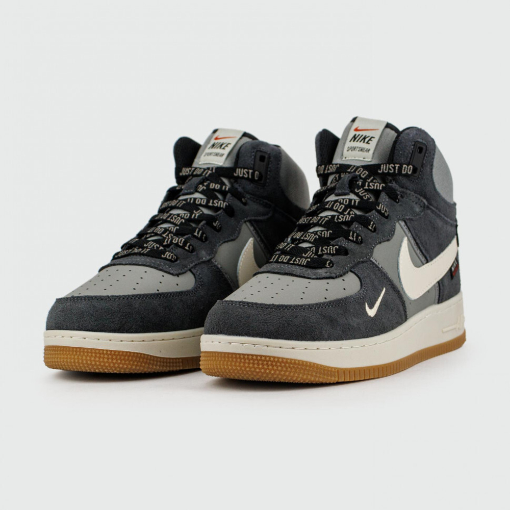 кроссовки Nike Air Force 1 Mid Grey / Light Grey Winter
